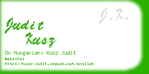 judit kusz business card